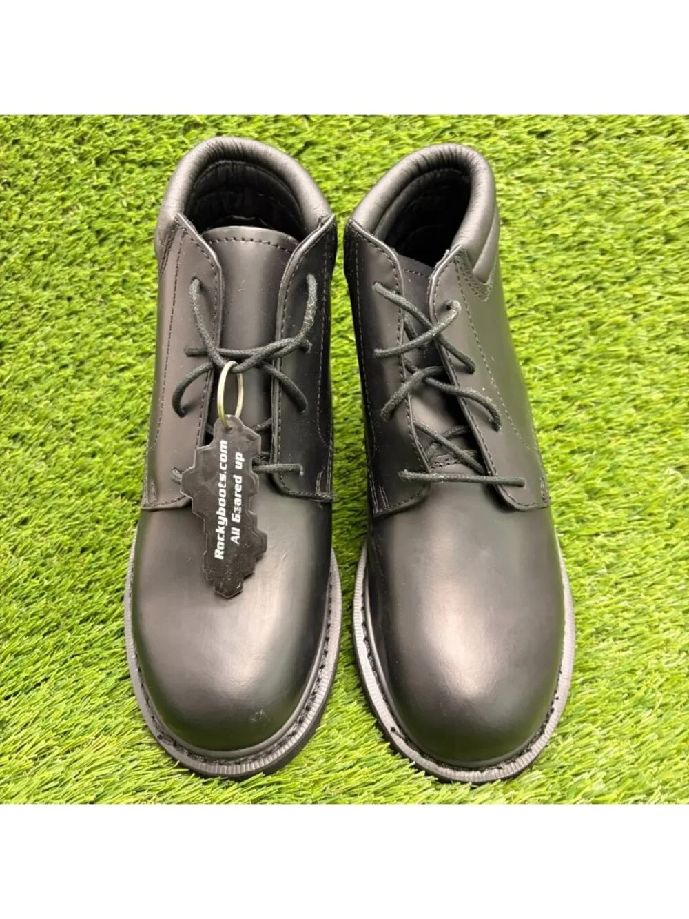 Rocky Polishable Mens Size 5.5 Black Leather Dress Work Chukka Boots Shoes